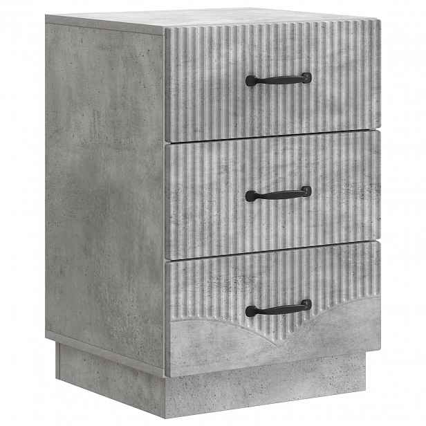 vidaXL Noční skříňka Betonově šedá 43 x 41 x 63,5 cm Kompozitní dřevo