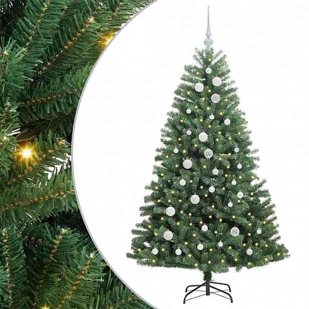 vidaXL Umělý Skládací Vánoční Strom Zelená 150 cm PVC a kov