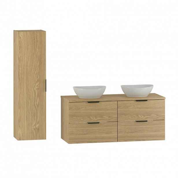 Petits-meubles KOUPELNOVÝ NÁBYTEK 120.6cm Astrid 2er-Set Dřevo