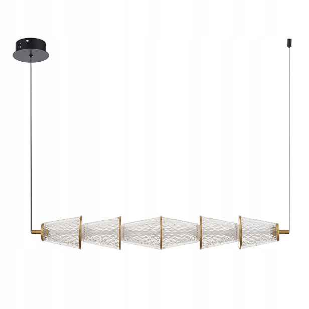 Závěsná Led lampa Milagro Sansa 11W 825lm 4000K Černá Zlatá Nastavitelná Nad