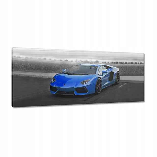 Obrazy 100x40 Modré sportovní auto