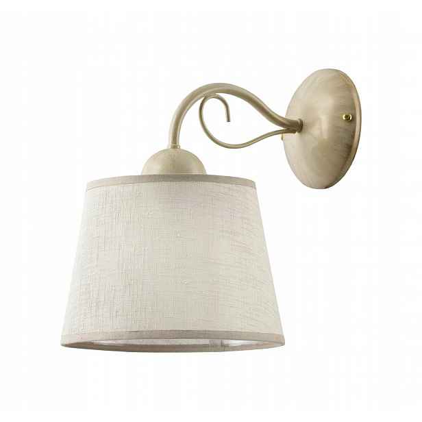 Nástěnná lampa Kamelia Béžová Hnědá Abažur 1xE27 Nástěnná lampa do obývacího pokoje