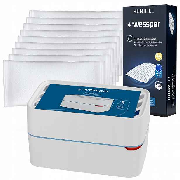 Pohlcovač vlhkosti Wessper P4 Humifill s indikátorem 10 x náplň 500 g