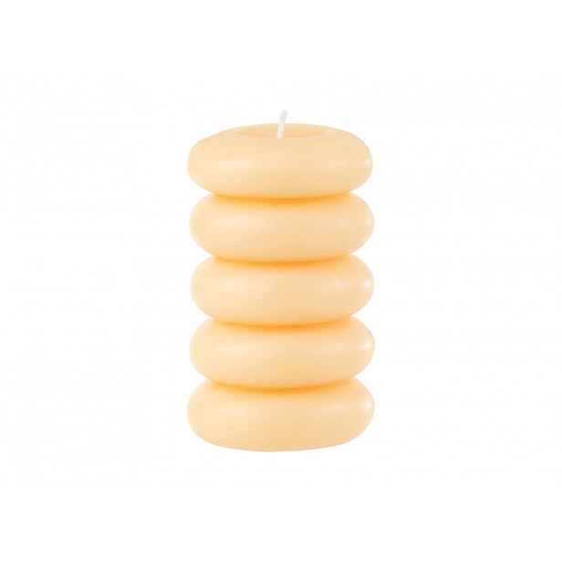 Sloupová svíčka MACARON 11,5 cm světle žlutá