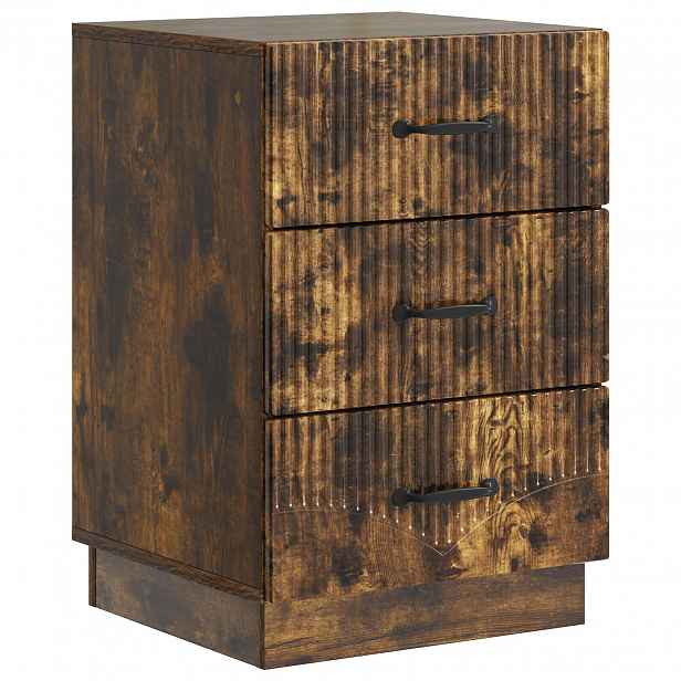 vidaXL Noční skříňka Kouřový dub 43 x 41 x 63,5 cm Kompozitní dřevo