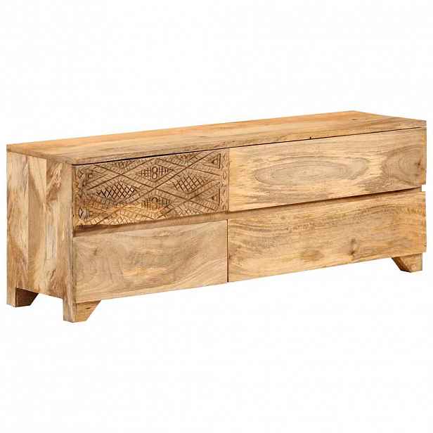 vidaXL TV stolek masivní mangovníkové dřevo 110 x 30 x 40 cm