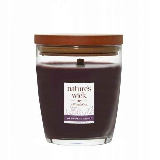 Woodwick Nature’s Wick Střední vonná svíčka Wildberry & Jasmine 284 g