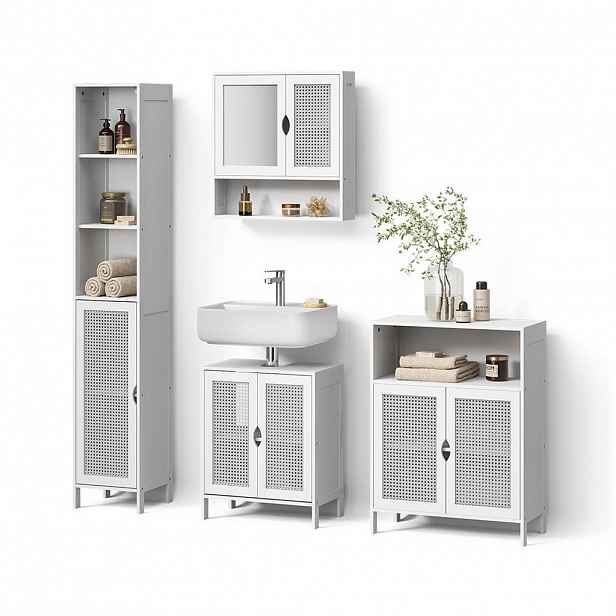 Livinity® KOUPELNOVÝ NÁBYTEK Mincio, Bílá, 4dílná