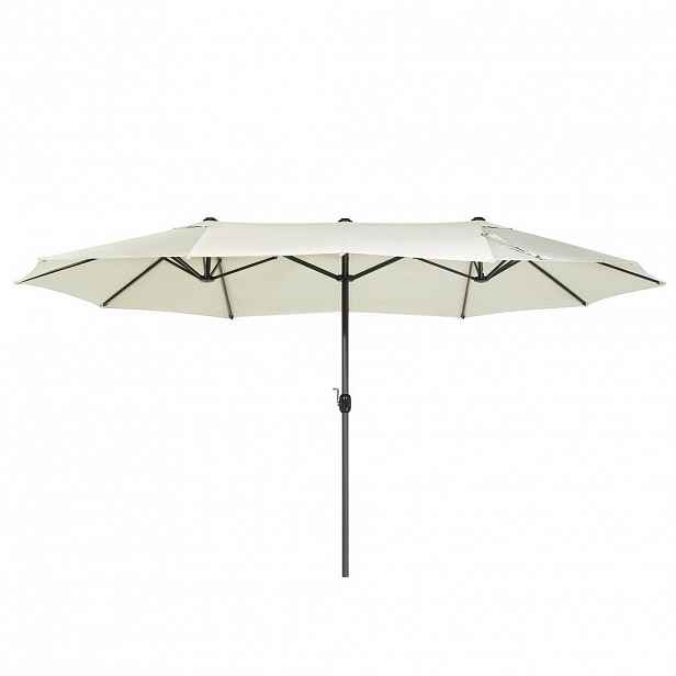 Beliani DVOJITÝ SLUNEČNÍK béžový 270/460 cm 247 cm Sibilla