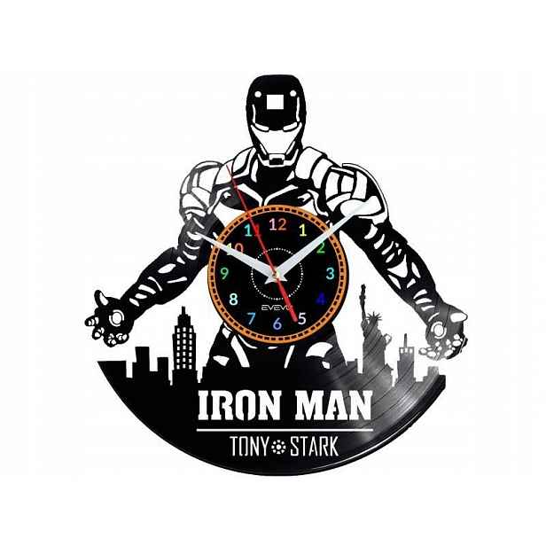 Ironman Dárek Originální dekorace do domu Hodiny z vinylové desky