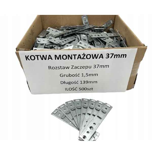Okenní kotva 1,5 mm Aluplast Drutex Iglo 37 mm 500 ks