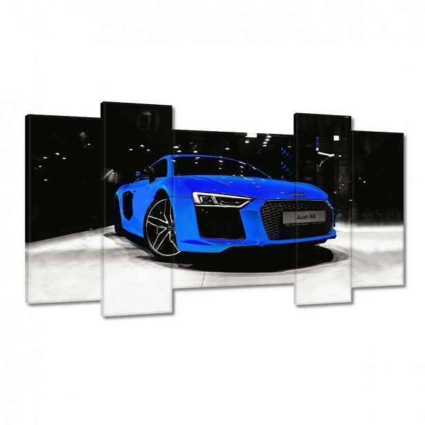 Obrazy 120x65 Modré Audi Audica R8