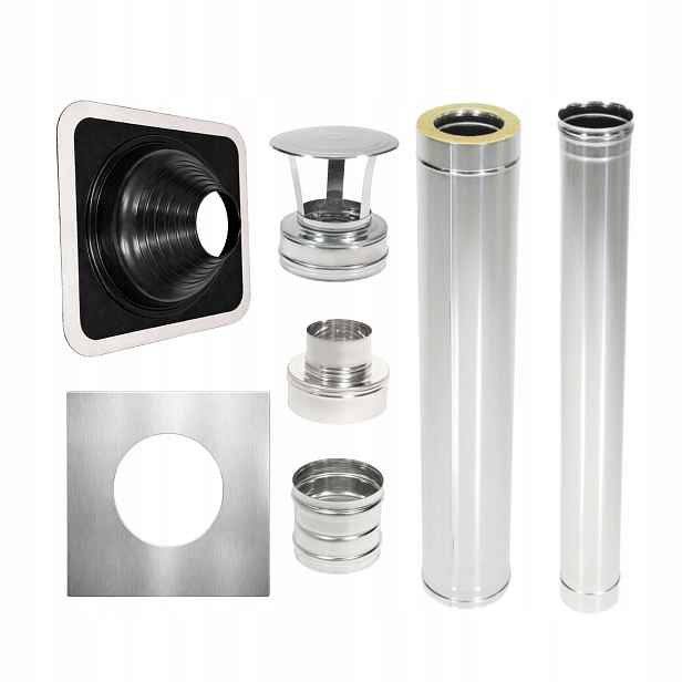 Kompletní zateplený komín D115/210 mm 2500 mm 2,5 m 250 cm Set Kvalita