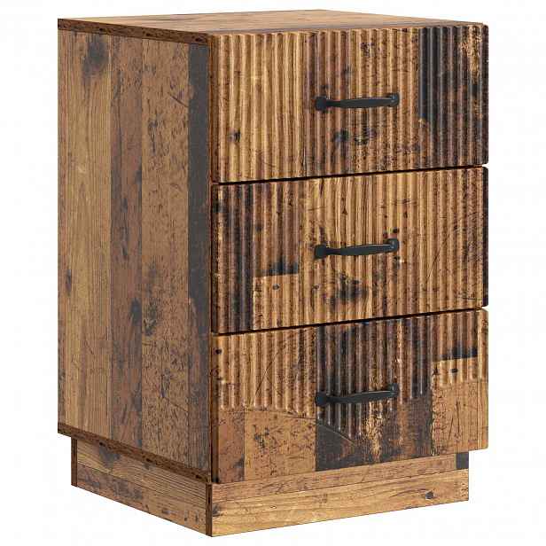vidaXL Noční skříňka Staré dřevo 43 x 41 x 63,5 cm Kompozitní dřevo