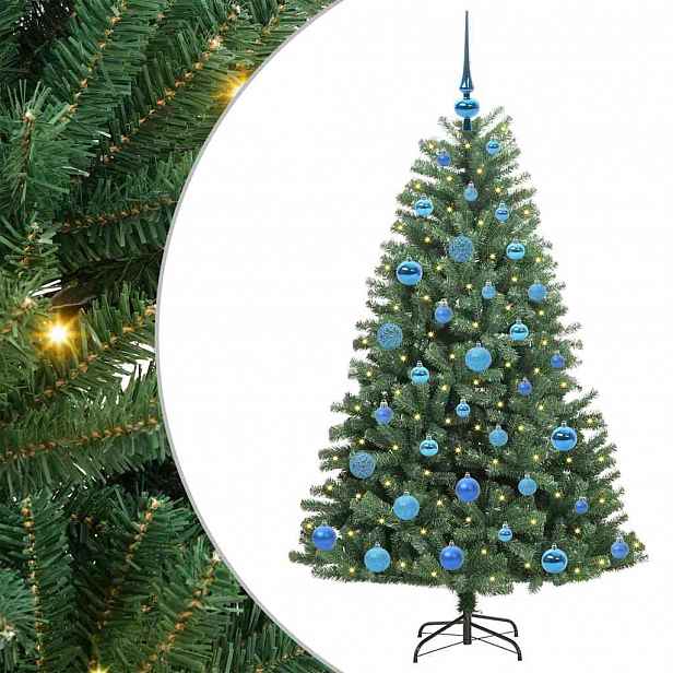 vidaXL Umělý Skládací Vánoční Strom Zelená 150 cm PVC a kov