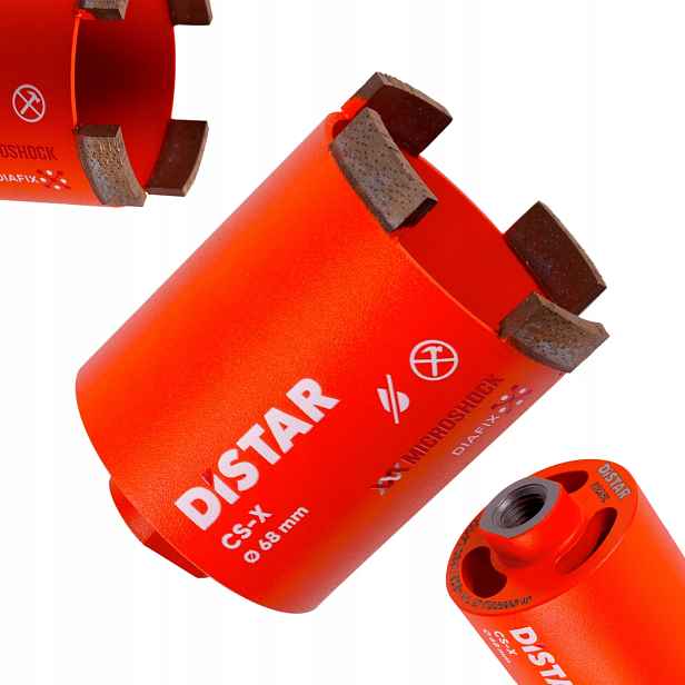 Distar Vrták Diamantový Korunkový Vrták Pod Plechovky 68x70 mm M16 Cs-x Cihla Beton
