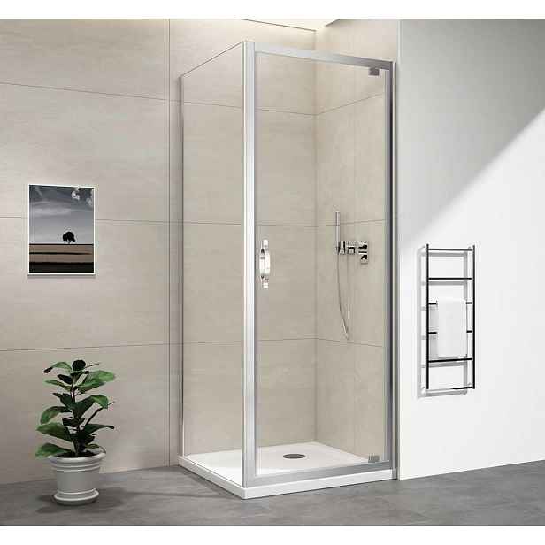 Gelco Sigma Simply - Sprchový kout pivot dveře 80x90 cm, L/P varianta, čiré sklo/chrom GS1279GS3190
