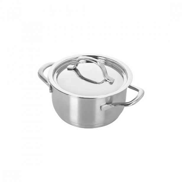 Mini rendlík s poklicí, nerezavějící ocel, 14 cm/1 L, "Resto 3" - Deme