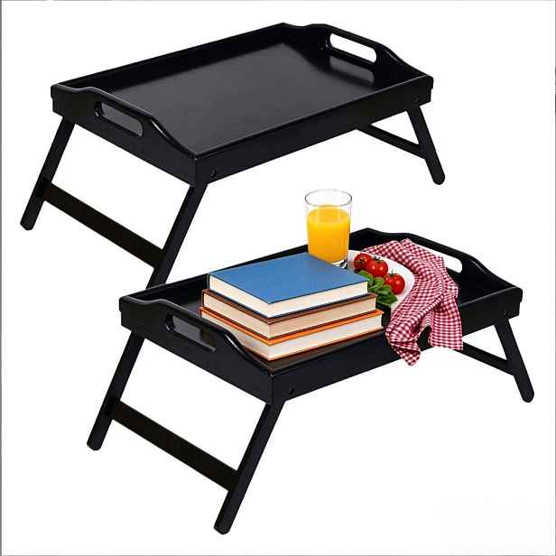 Snídaňový Stolek Pod Notebook Pro Servírování, Skládací Nožky, 40x30
