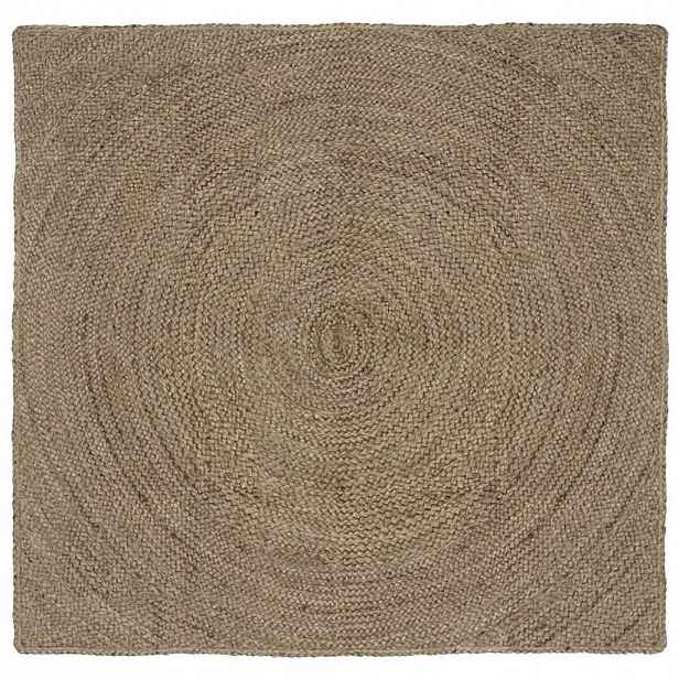 vidaXL Kusové koberce Šedá 120 x 120 cm juta