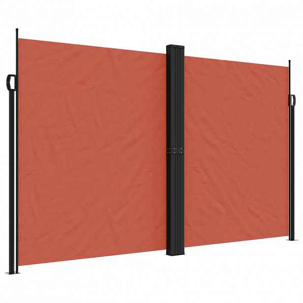 vidaXL Zatahovací boční markýza terakotová 200 x 1 000 cm