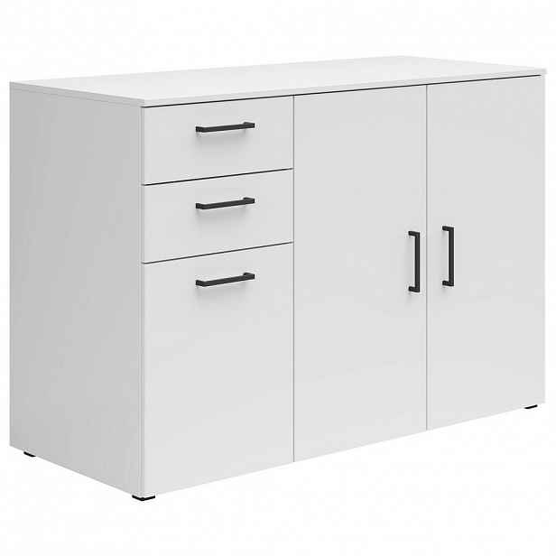 Carryhome KOMODA, bílá, 120/83/52 cm