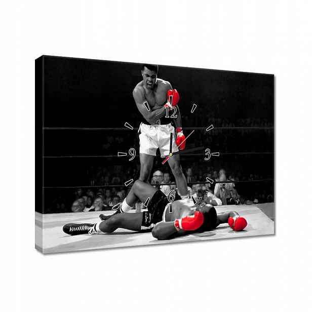 Nástěnné hodiny 60x40 Muhammad Ali Boxer