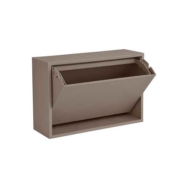 Světle hnědý nástěnný odpadkový koš z recyklovaného plastu Mini Box – ReCollector