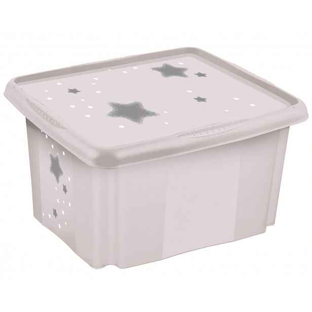 Úložný box Hvězdy 45 l, šedý