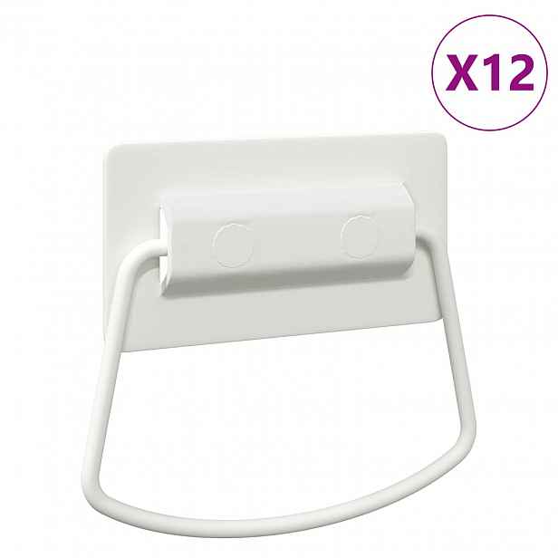 vidaXL Úchyty na skříň 12 ks Bílá 85 x 45 mm Kov