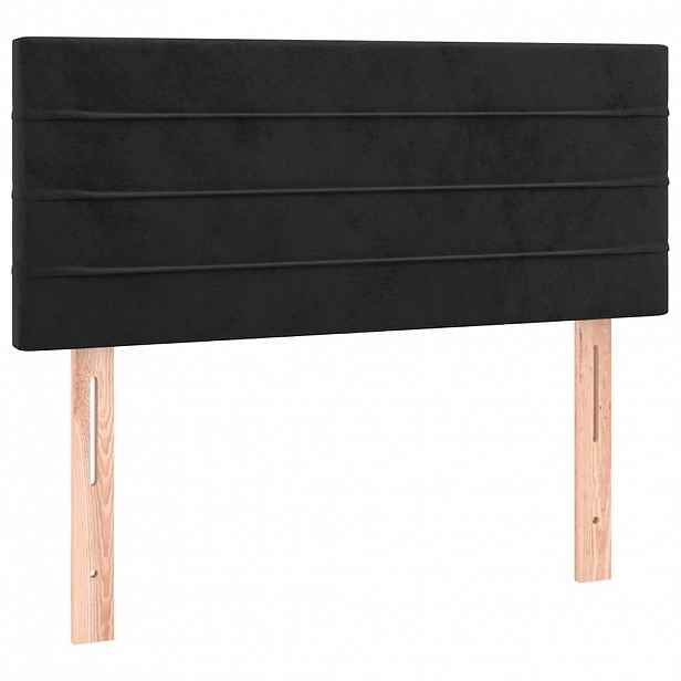 vidaXL Čelo postele černé 80 x 5 x 78/88 cm samet
