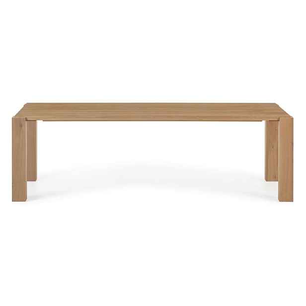 Jídelní stůl v dekoru dubu v přírodní barvě 110x220 cm Deyanira – Kave Home