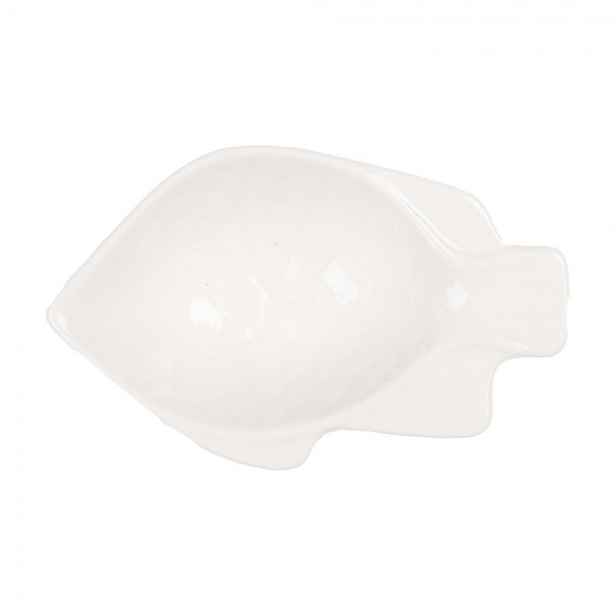 Malá bílá mistička ve tvaru rybky Fish Bowl S - 9*6*3 cm / 25 ml Clayre & Eef