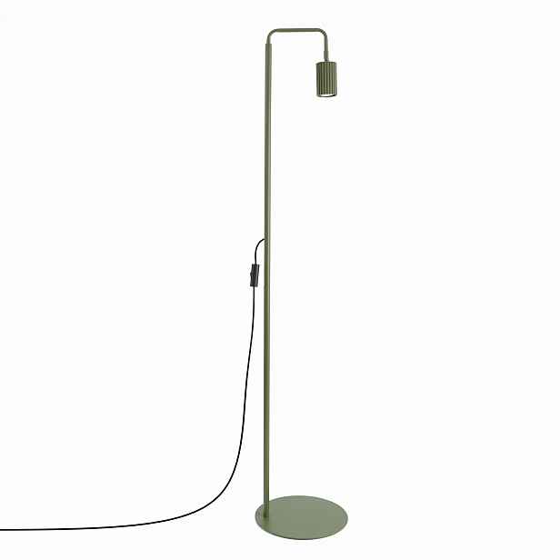 Stojací loftová podlahová lampa minimalistická Karbon 1 zelená Sollux