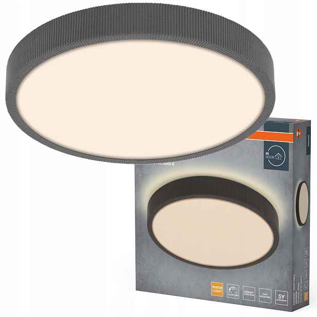 Stropní Svítidlo Led nástěnné svítidlo 24W 1450lm 3000K Teplá šedá Orbis Osram