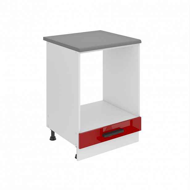 B BELINI GROUP KUCHYŇSKÁ SPODNÍ SKŘÍŇKA 60 cm SDP s pracovní deskou, bez dvířek, Červená