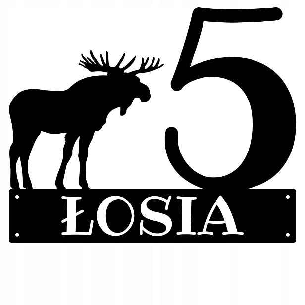 Číslo Na Dům 60cm Tabule Adresa Ocel 2MM Los ul. Łosia