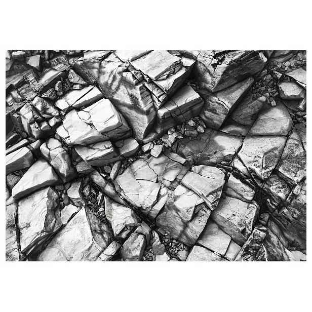 Fototapeta Kámen Skalní zeď textura šedá bílá 368x254 design lepidlo