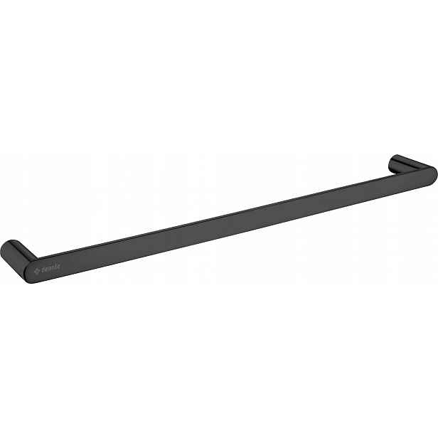 Nástěnný koupelnový věšák, 60 cm, nero, nerezová ocel, matný