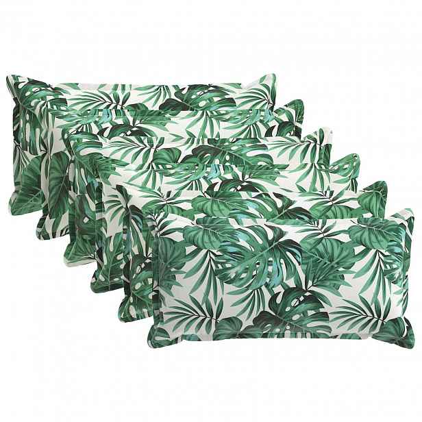vidaXL Povlak na polštář 6 ks HOUTEN Vzor listů 40 x 70 cm Polyester