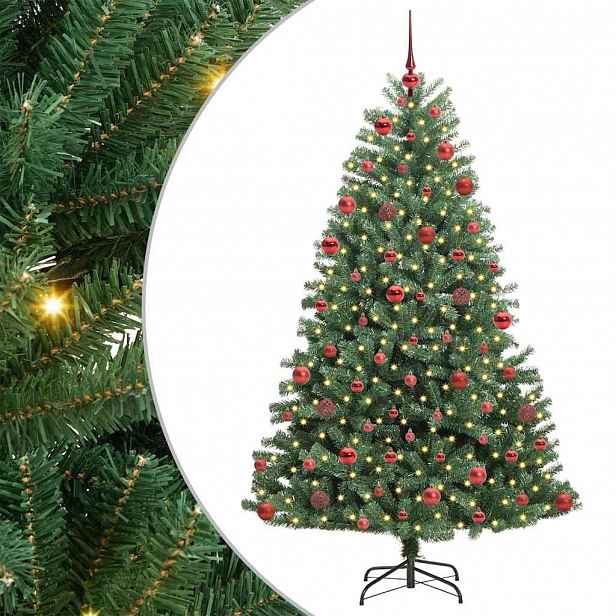 vidaXL Umělý Skládací Vánoční Strom Zelená 180 cm PVC a kov
