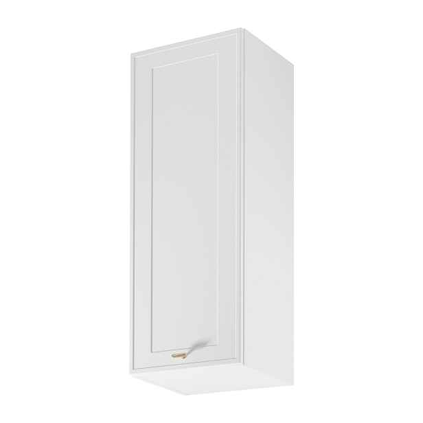 Vysoká horní kuchyňská skříňka SALERNO - šířka 45 cm, bílá, levé provedení