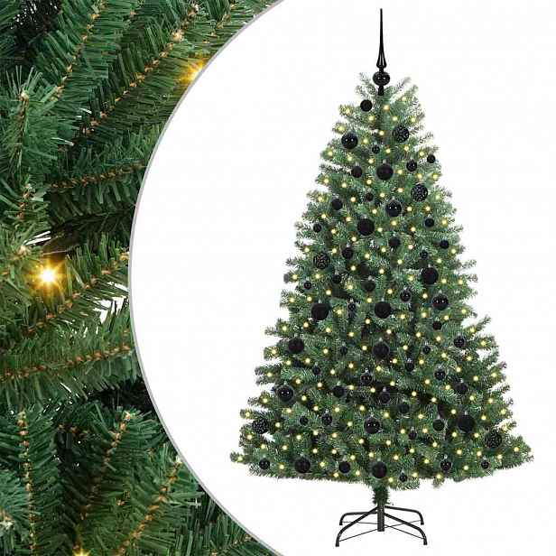 vidaXL Umělý Skládací Vánoční Strom Zelená 180 cm PVC a kov