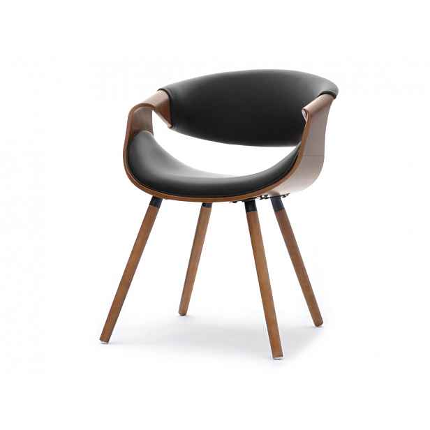 Designová jídelní židle SAROLTA - ořech / černá 1