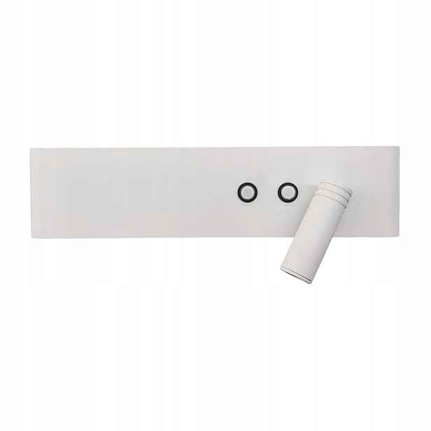 Nástěnné svítidlo na čtení Led 10w+3w 4000k bílé, pravé, resort milagro