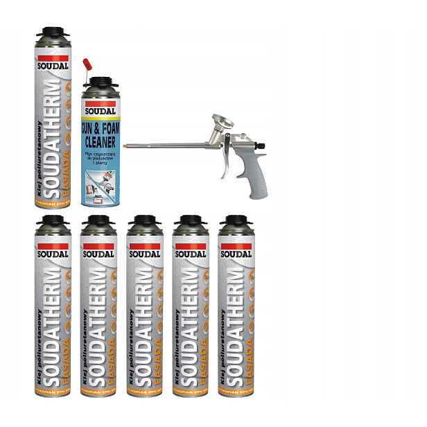 Soudal Sada Lepidlo Soudatherm 119243 6 ks Gun kapalina pistole FG-STD15