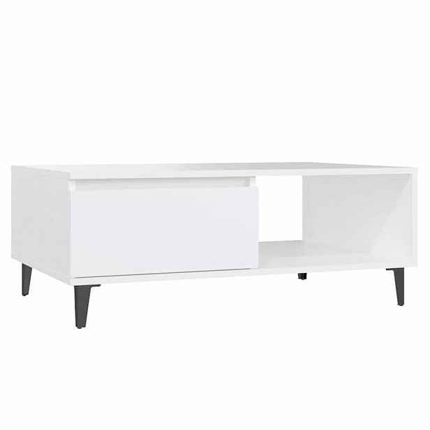 vidaXL Konferenční stolek bílý 90 x 60 x 35 cm dřevotříska
