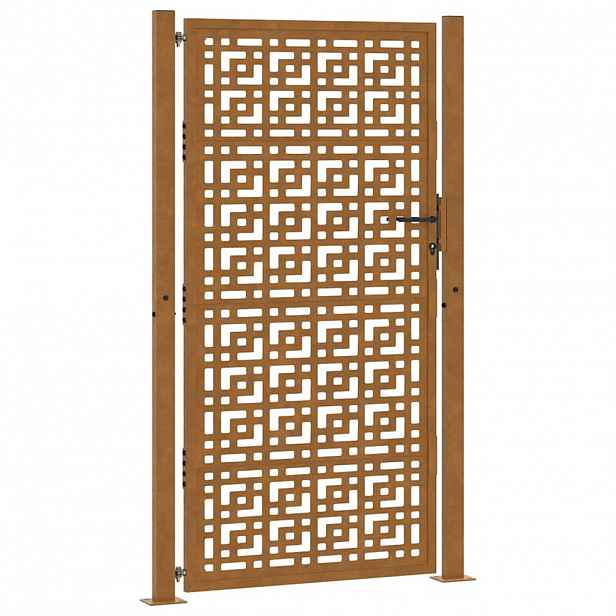 vidaXL Zahradní brána 100 x 200 cm odolná ocel s křížovým designem