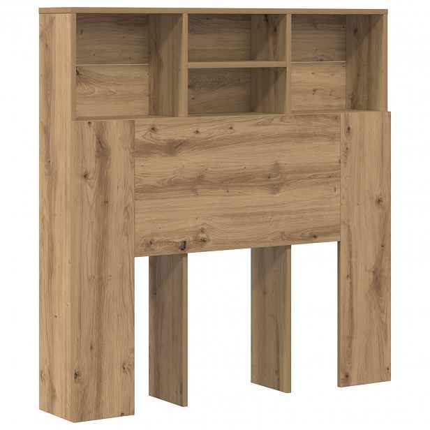 vidaXL Čelo postele se skříňkou Artisanový dub Kompozitní dřevo
