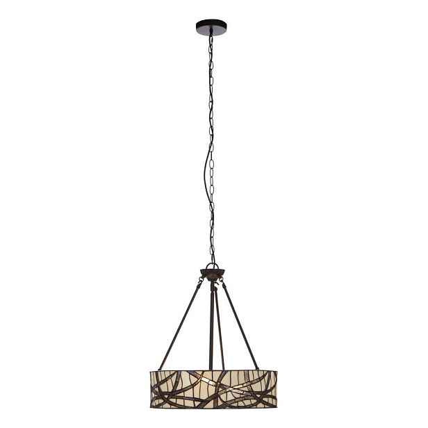 Kovové závěsné svítidlo se skleněným stínidlem ø 46 cm Waldorf – Premier Housewares